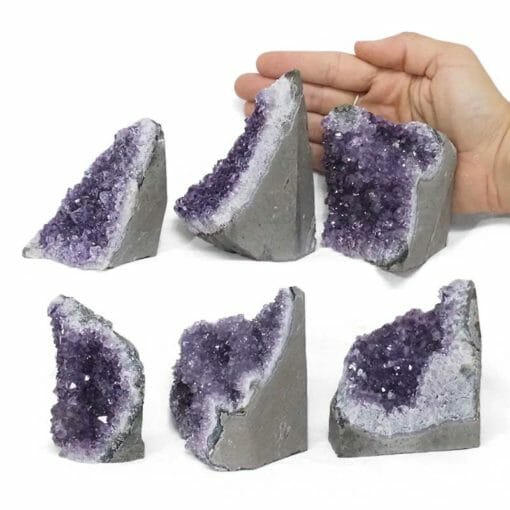 2.18kg Amethyst Crystal Geode Specimen Set 6 Pieces L099 | Himalayan Salt Factory