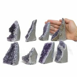 2.04kg Amethyst Crystal Geode Specimen Set 8 Pieces L106 | Himalayan Salt Factory