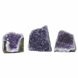 2.02kg Amethyst Crystal Geode Specimen Set 3 Pieces L107 | Himalayan Salt Factory