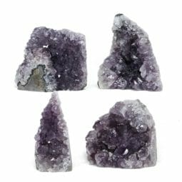 2.02kg Amethyst Crystal Geode Specimen Set 4 Pieces L111 | Himalayan Salt Factory