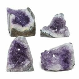 2.11kg Amethyst Crystal Geode Specimen Set 4 Pieces L112 | Himalayan Salt Factory