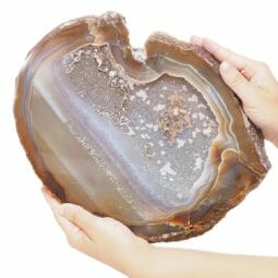 Natural Agate Polished Slab Plate DB290 | Himalayan Salt Factory