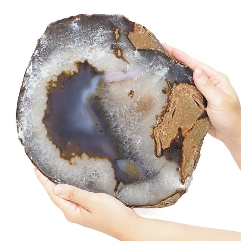 2.63kg Natural Agate Polished Slab Plate DB296 5 2.63kg Natural Agate Polished Slab Plate DB296 | Himalayan Salt Factory