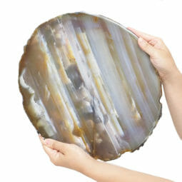 4.10kg Natural Agate Polished Slab Plate DB301 7 4.10kg Natural Agate Polished Slab Plate DB301 | Himalayan Salt Factory