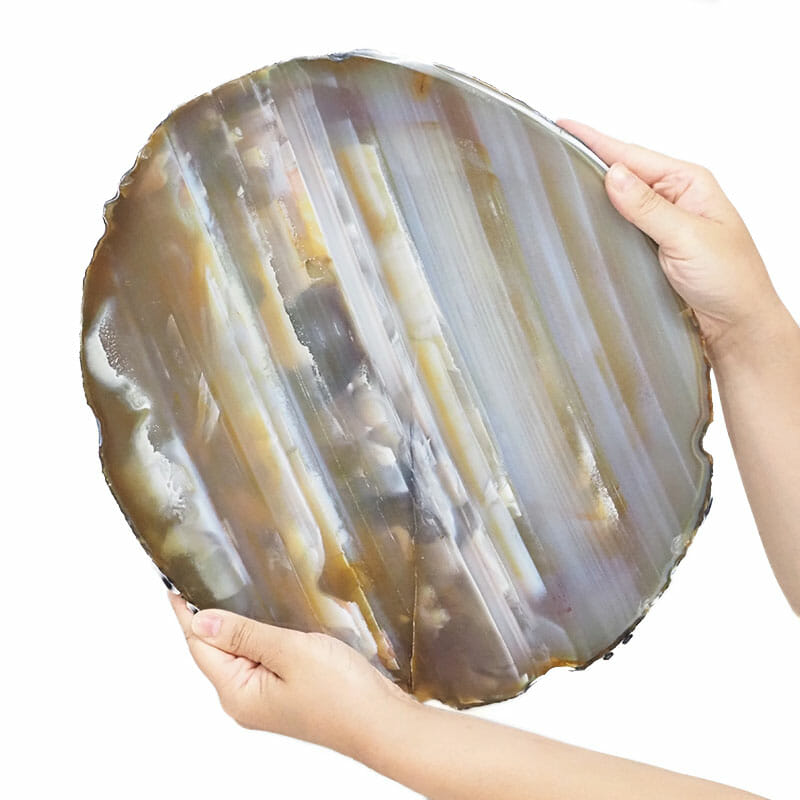 4.10kg Natural Agate Polished Slab Plate DB301 5 4.10kg Natural Agate Polished Slab Plate DB301 | Himalayan Salt Factory