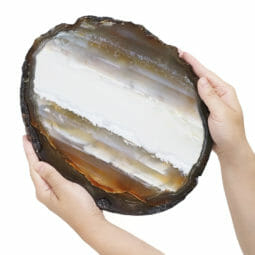 2.60kg Natural Agate Polished Slab Plate DB303 | Himalayan Salt Factory