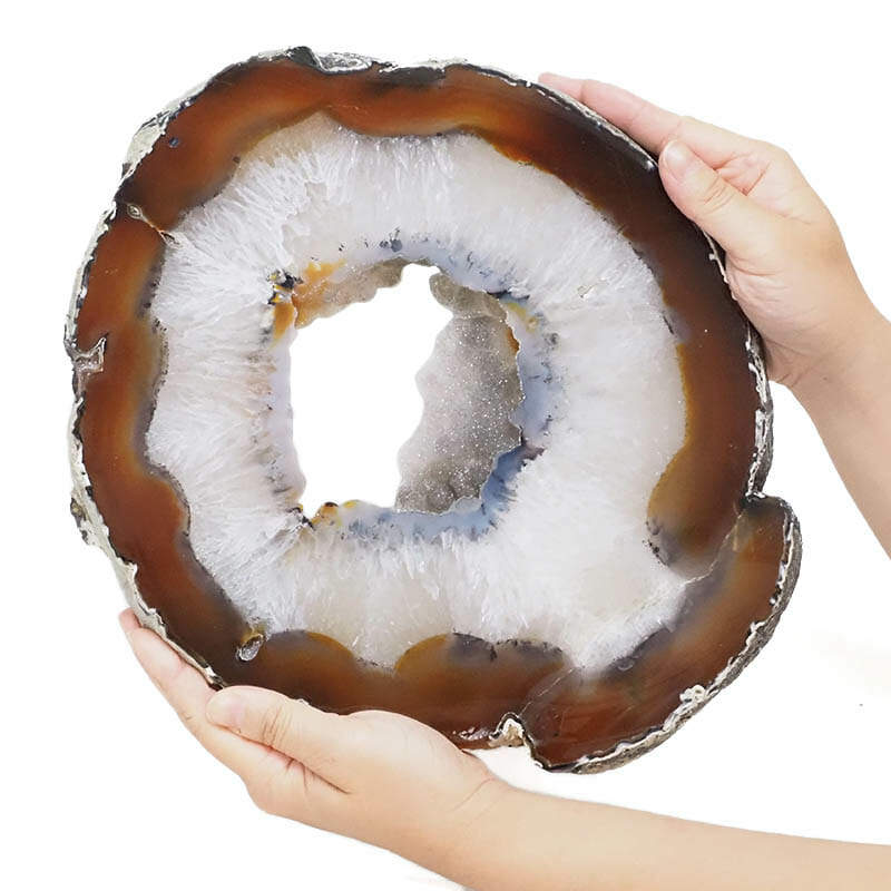 2.60kg Natural Agate Polished Slab Plate DB305 5 2.60kg Natural Agate Polished Slab Plate DB305 | Himalayan Salt Factory