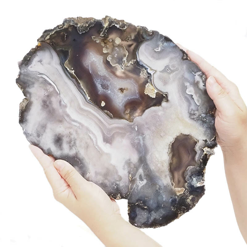 2.10kg Natural Agate Polished Slab Plate DB308 5 2.10kg Natural Agate Polished Slab Plate DB308 | Himalayan Salt Factory