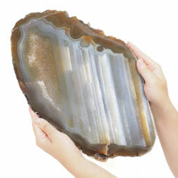 3.10kg Natural Agate Polished Slab Plate DB311 7 3.10kg Natural Agate Polished Slab Plate DB311 | Himalayan Salt Factory