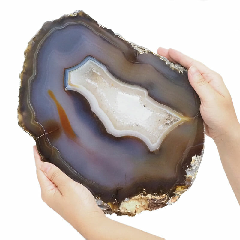 2.50kg Natural Agate Polished Slab Plate DB315 5 2.50kg Natural Agate Polished Slab Plate DB315 | Himalayan Salt Factory