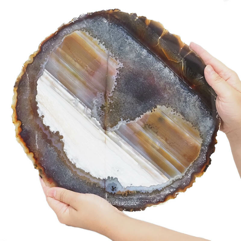 3.00kg Natural Agate Polished Slab Plate DB318 5 3.00kg Natural Agate Polished Slab Plate DB318 | Himalayan Salt Factory