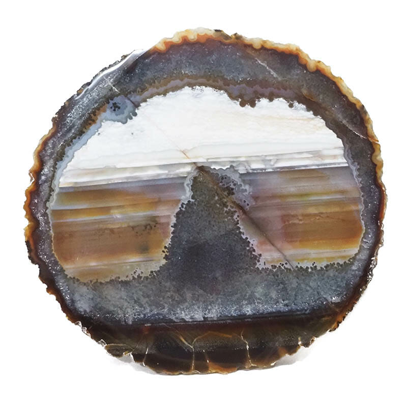 3.00kg Natural Agate Polished Slab Plate DB318 3 3.00kg Natural Agate Polished Slab Plate DB318 | Himalayan Salt Factory