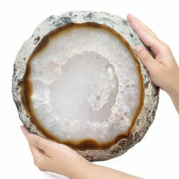5.00kg Natural Agate Polished Slab Plate DB319 | Himalayan Salt Factory