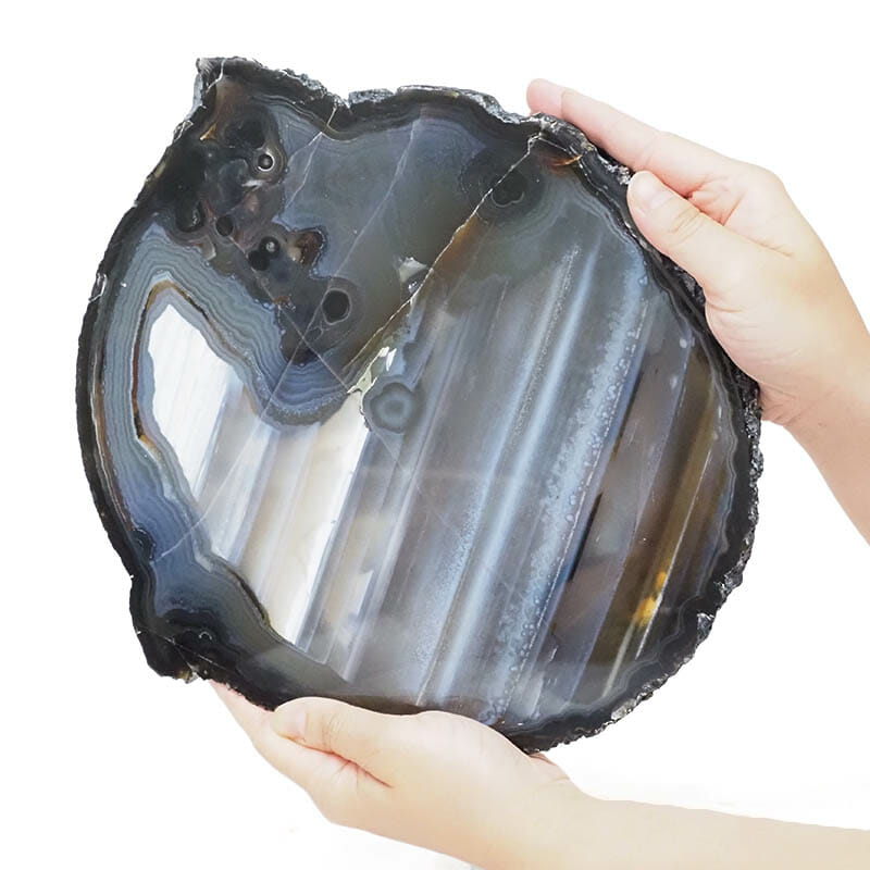 2.10kg Natural Agate Polished Slab Plate DB324 5 2.10kg Natural Agate Polished Slab Plate DB324