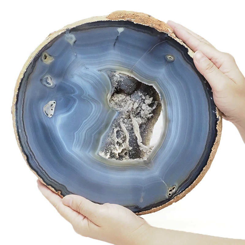3.30kg Natural Agate Polished Slab Plate DB326 5 3.30kg Natural Agate Polished Slab Plate DB326 | Himalayan Salt Factory