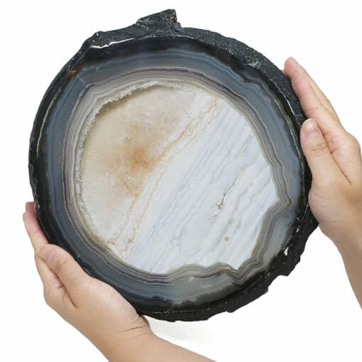 2.70kg Natural Agate Polished Slab Plate DB329 | Himalayan Salt Factory