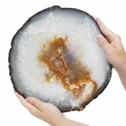 2.90kg Natural Agate Polished Slab Plate DB337 | Himalayan Salt Factory