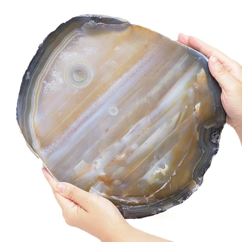 3.70kg Natural Agate Polished Slab Plate DB338 5 3.70kg Natural Agate Polished Slab Plate DB338 | Himalayan Salt Factory