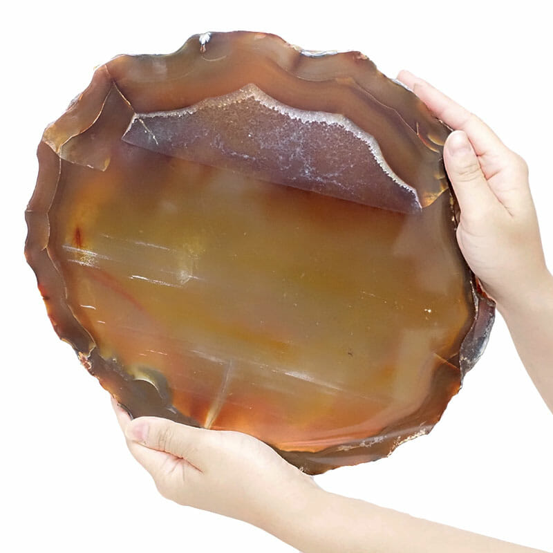 3.10kg Natural Agate Polished Slab Plate DB339 5 3.10kg Natural Agate Polished Slab Plate DB339 | Himalayan Salt Factory