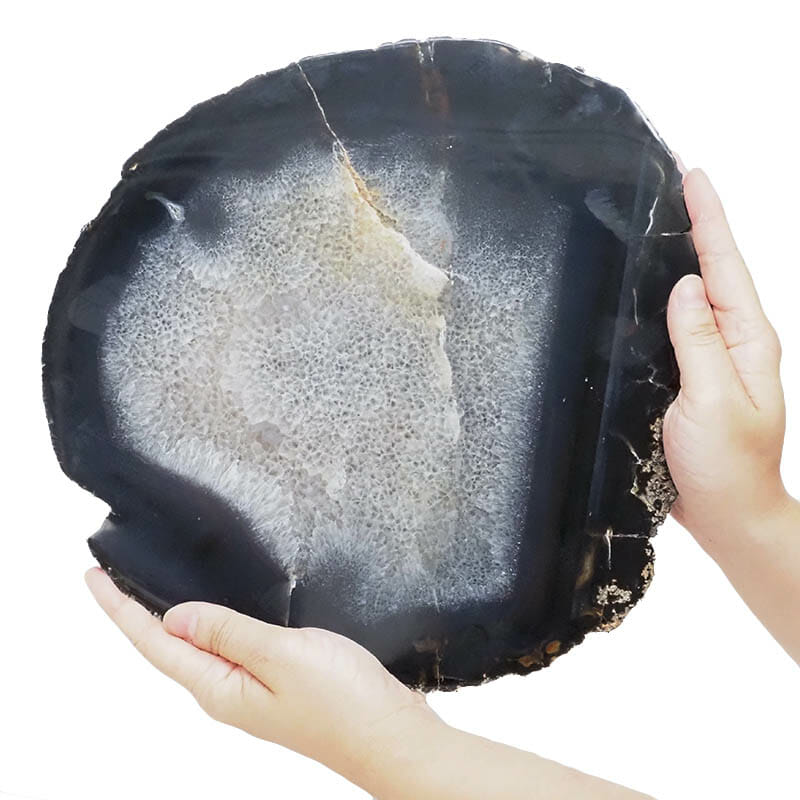 3.25kg Natural Agate Polished Slab Plate DB342 5 3.25kg Natural Agate Polished Slab Plate DB342 | Himalayan Salt Factory