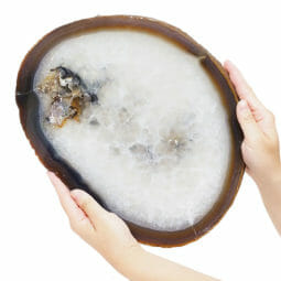 3.10kg Natural Agate Polished Slab Plate DB343 | Himalayan Salt Factory