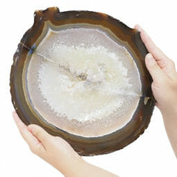 3.10kg Natural Agate Polished Slab Plate DB345 | Himalayan Salt Factory