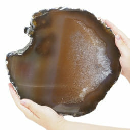 2.90kg Natural Agate Polished Slab Plate DB348 | Himalayan Salt Factory