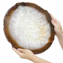 3.80kg Natural Agate Polished Slab Plate DB350 | Himalayan Salt Factory