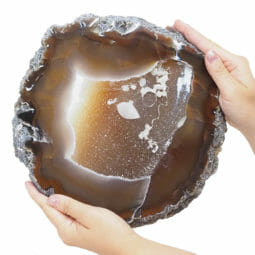 2.80kg Natural Agate Polished Slab Plate DB351 7 2.80kg Natural Agate Polished Slab Plate DB351| Himalayan Salt Factory