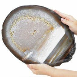 5.29kg Natural Agate Polished Slab Plate DB352 | Himalayan Salt Factory