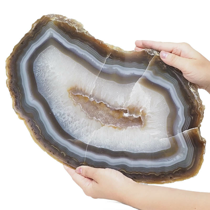 5.10kg Natural Agate Polished Slab Plate DB353 5 5.10kg Natural Agate Polished Slab Plate DB353 | Himalayan Salt Factory