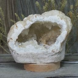 1.91kg Natural Calcite Geode Lamp with Large LED Light Base DB277 8 1.91kg Natural Calcite Geode Lamp with Large LED Light Base DB277 | Himalayan Salt Factory