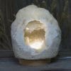 2.59kg Natural Calcite Geode Lamp with Large LED Light Base DB279 | Himalayan Salt Factory