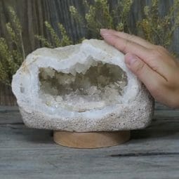 2.16kg Natural Calcite Geode Lamp with Large LED Light Base DB281 9 2.16kg Natural Calcite Geode Lamp with Large LED Light Base DB281 | Himalayan Salt Factory