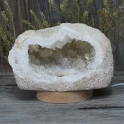 2.16kg Natural Calcite Geode Lamp with Large LED Light Base DB281 8 2.16kg Natural Calcite Geode Lamp with Large LED Light Base DB281 | Himalayan Salt Factory