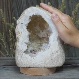 2.04kg Natural Calcite Geode Lamp with Large LED Light Base DB284 9 2.04kg Natural Calcite Geode Lamp with Large LED Light Base DB284 | Himalayan Salt Factory