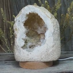 2.04kg Natural Calcite Geode Lamp with Large LED Light Base DB284 8 2.04kg Natural Calcite Geode Lamp with Large LED Light Base DB284 | Himalayan Salt Factory