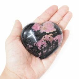 Rhodolite Heart Palm Stone - Medium | Himalayan Salt Factory