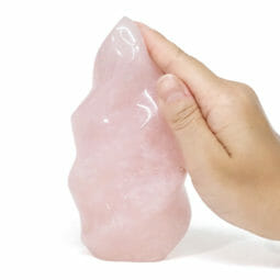 Rose Quartz Polished Flame Crystal DS2016 | Himalayan Salt Factory