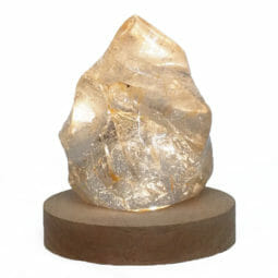 Smoky Quartz Polished Flame Crystal on LED Large Base DS2018 | Himalayan Salt Factory
