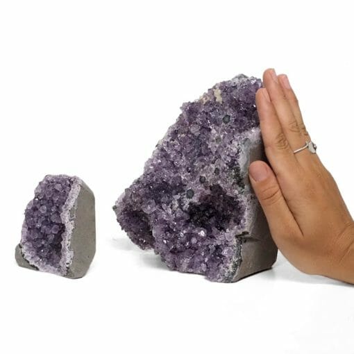 2.61kg Amethyst Crystal Geode Specimen Set 2 Pieces DN1710 | Himalayan Salt Factory