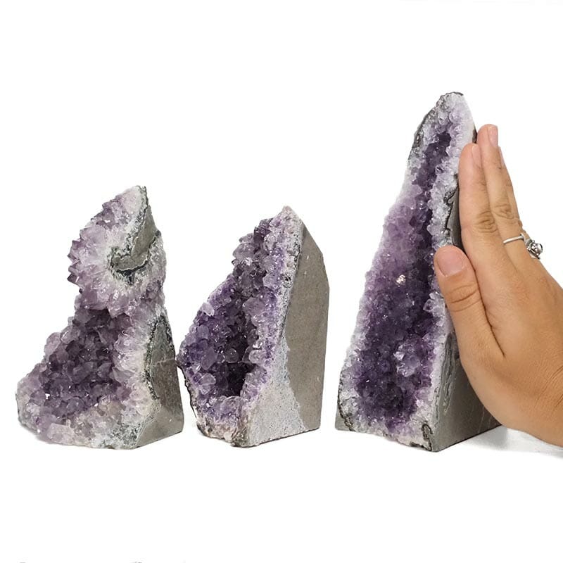 2.75kg Amethyst Crystal Geode Specimen Set 3 Pieces DN1712 4 2.75kg Amethyst Crystal Geode Specimen Set 3 Pieces DN1712 | Himalayan Salt Factory
