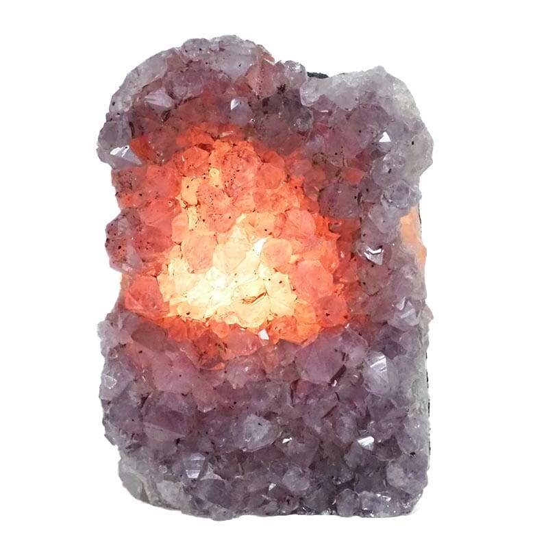 2.60kg Natural Amethyst Crystal Lamp DS2095 4 Natural Amethyst Crystal Lamp with Timber Base DS2095 | Himalayan Salt Factory
