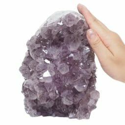 3.21kg Natural Amethyst Crystal Lamp DS2101 7 Natural Amethyst Crystal Lamp with Timber Base DS2101 | Himalayan Salt Factory