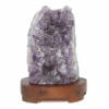 Natural Amethyst Crystal Lamp with Timber Base DS2086 | Himalayan Salt Factory