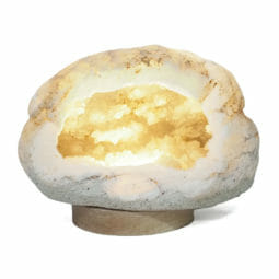 2.37kg Natural Calcite Geode Lamp with Large LED Light Base DS2076 | Himalayan Salt Factory