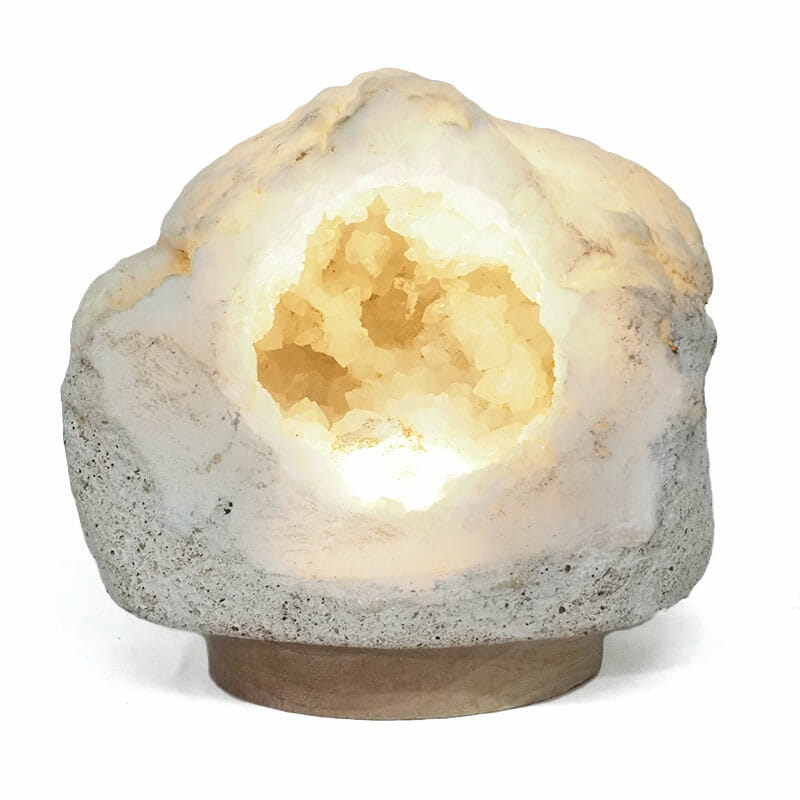 2.82kg Natural Calcite Geode Lamp with Large LED Light Base DS2079 3 2.82kg Natural Calcite Geode Lamp with Large LED Light Base DS2079 | Himalayan Salt Factory