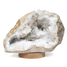 4.10kg Natural Calcite Geode Lamp with Large LED Light Base DS2105 8 Natural Calcite Geode Lamp with Large LED Light Base DS2105 | Himalayan Salt Factory