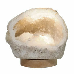 Natural Calcite Geode Lamp with Large LED Light Base DS2116| Himalayan Salt Factory