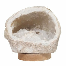 2.26kg Natural Calcite Geode Lamp with Large LED Light Base DS2116 8 Natural Calcite Geode Lamp with Large LED Light Base DS2116| Himalayan Salt Factory